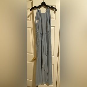 Slate blue full length dress